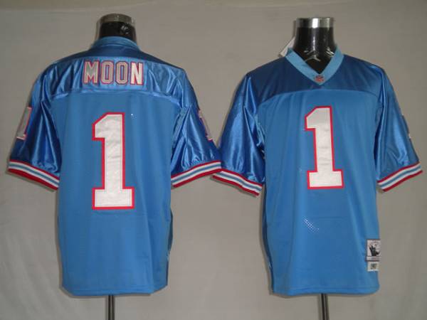 Houston Oilers #1 Warren Moon Light Blue Throwback Jersey on sale,for  Cheap,wholesale from China