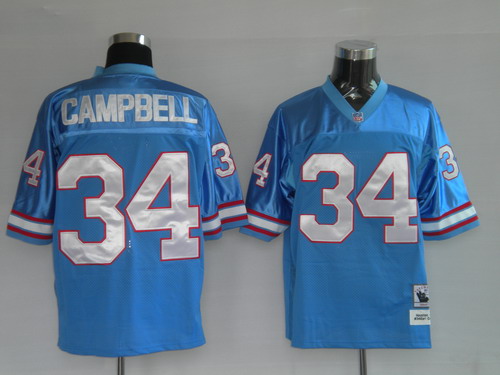 Jerseyrama Earl Campbell Jersey #34 Houston Blue Unsigned Custom Stitched Football New No Brands/Logos Sizes S-3xl, Size: Small