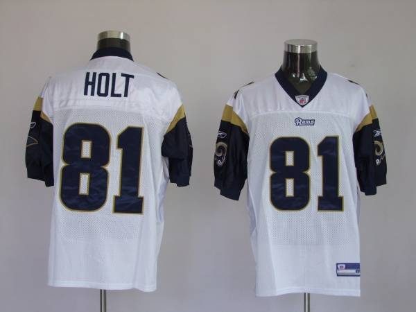 Reebok NFL White Los Angeles Rams #81 Torry Holt Football Jersey